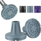 supregear Crutch Tips 7/8 in (22 mm), Anti-Slip Rubber Tips All Terrain, Heavy Duty Extreme Grip Replacement Feet Caps for Walking Stick, Wide Crutch Accessories Base with Metal Insert, 2-Pack, Grey