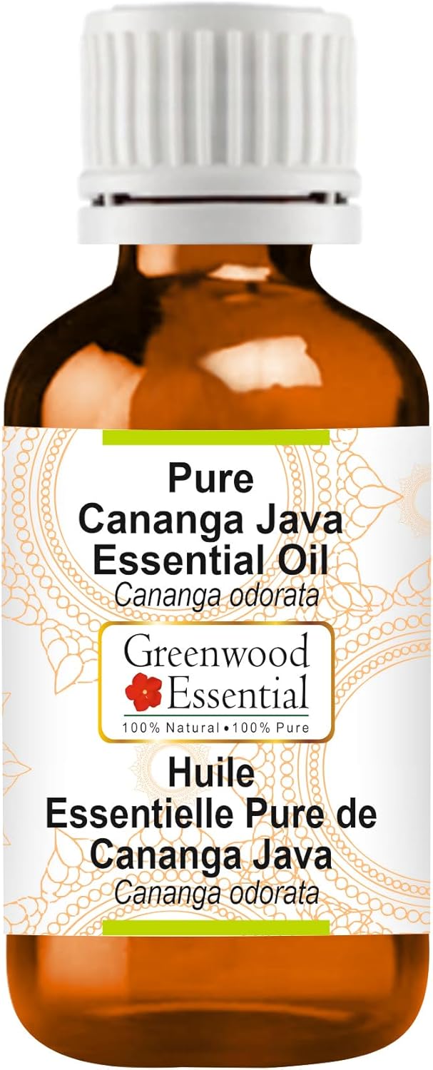 Greenwood Essential Pure Cananga Java Essential Oil (Cananga odorata) Steam Distilled 50ml (1.69 oz)