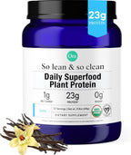 Ora Organic Plant-Based Protein Powder - 23g Protein for Women and Men - Vanilla Flavor 20 Servings, Vegan, Clean Protein, Third-Party Tested, Gluten-Free - 20 Servings