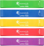 SmarterLife Resistance Bands for Working Out, Latex-Free Exercise Bands for Women, Men, 5 Extra Wide Workout Bands for Weight Loss, Home Gym, Booty Bands, Physical Therapy Bands, Workout Guide