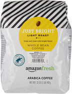 Amazon Fresh, Just Bright Whole Bean Coffee Light Roast, 32 Oz