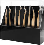 Tweezers Storage Box 8 Holes Holder Lash Tweezers Storage for Eyelash Extensions Eyelash Professional(Black,Only the Box)