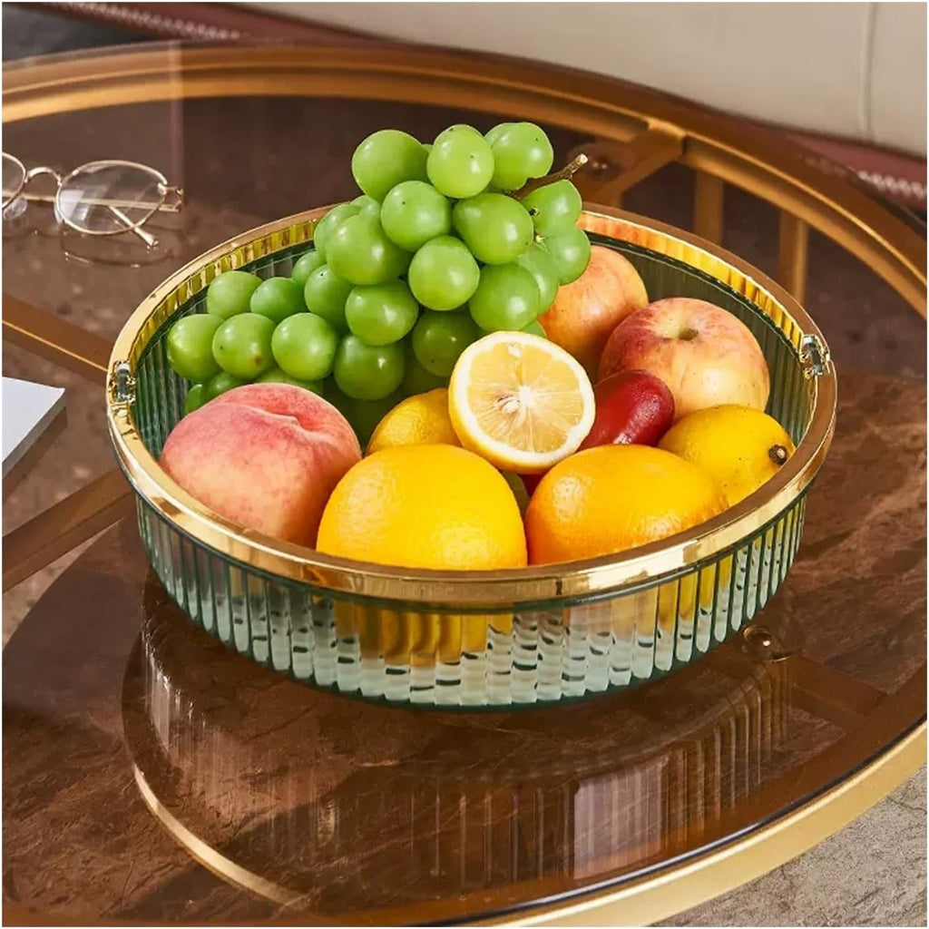 Fruit Bowls Light Luxury Style Fruit Tray Home Living Room Coffee Table Tray Snack Placement Storage Box Fruit Basket High Grade Fruit Tray fruit basket (Color : A)