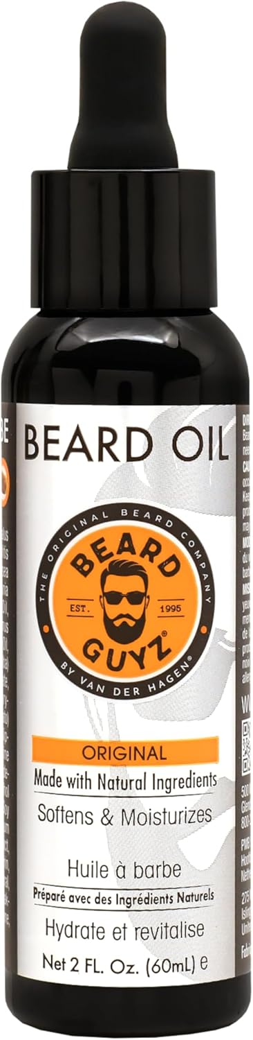 Beard Guyz Beard Oil – Lightweight Beard Moisturizer & Conditioner – Softens Facial Hair, Hydrates Skin Under Beard, Reduces Itch & Frizz – Men’s Grooming Oil, 2 oz