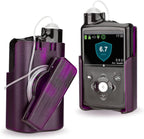 Insulin Pump Holder 360° Rotatable, Insulin Pump Case with Clip for Medtronic MiniMed 630G 640G 670G 770G, Sturdy and Durable Clip (Purple)