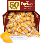 Snackathon Fortune Cookies, Individually Wrapped, Bulk Pack, Premium USA Made (50 Count, Vanilla)