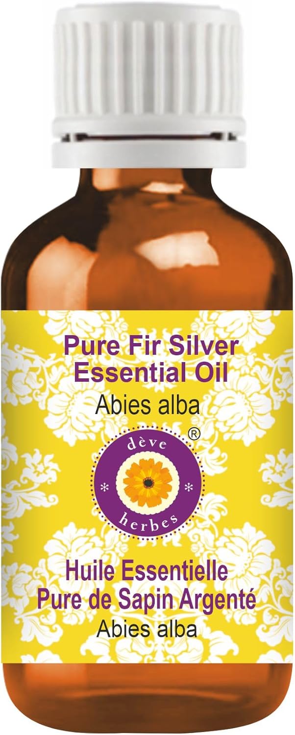 Deve Herbes Pure Fir Silver Essential Oil (Abies alba) Steam Distilled 15ml (0.50 oz)