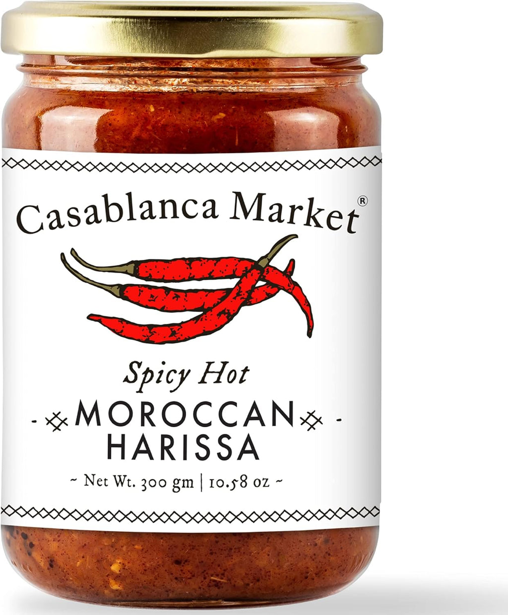 Casablanca Market Harissa Gourmet Hot Sauce –Harissa Sauce – Moroccan North African Spice Best Hot Sauce Gift Harissa Seasoning – Harissa Spice Red Hot Sauce – Harissa Paste Hot Sauces (10.5oz)