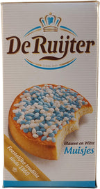 De Ruijter Anise Sprinkles (Muisjes), Blue & White, 280 Gr (9.9 Oz), 1 Box