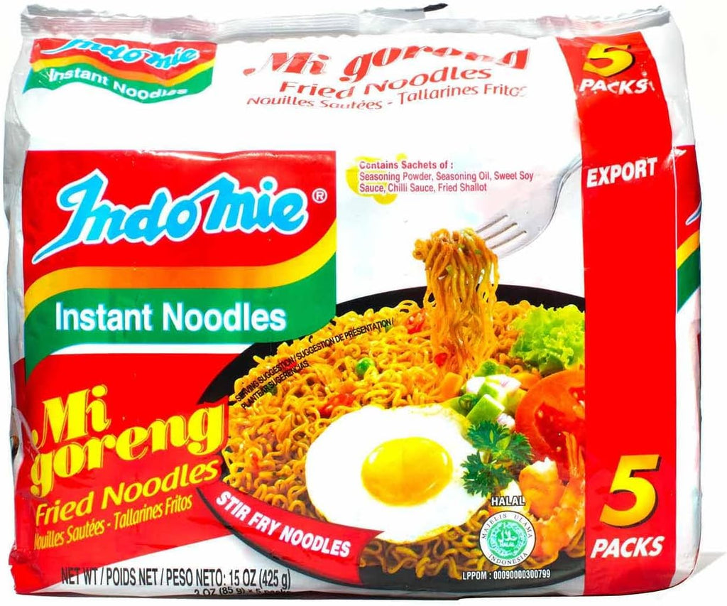 Indomie Mi Goreng Instant Stir Fried Noodles (5 Pack)