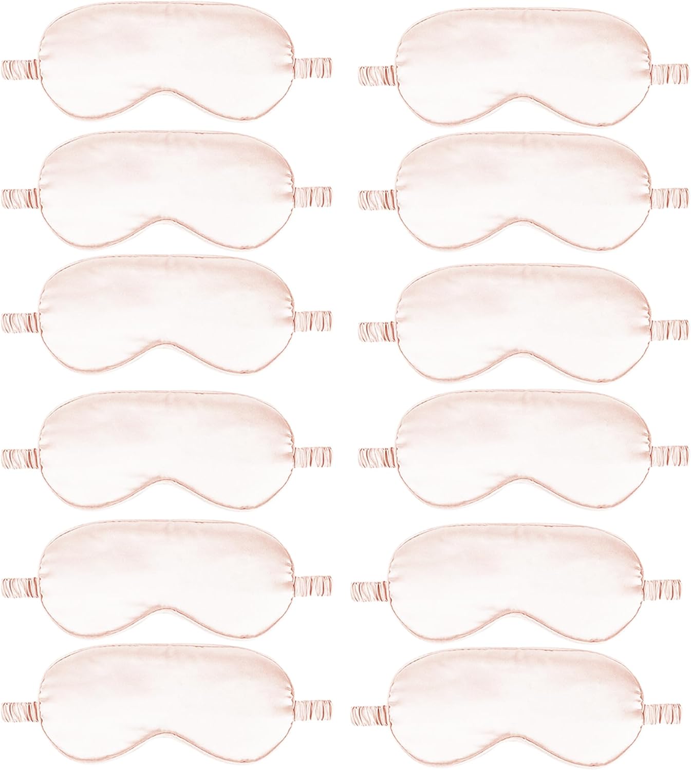 12PACK Silky Sleep Masks Satin Eye Mask Silk Eyes Cover for Sleeping Blackout Eyeshades Soft Blindfold Travel Nap Gifts