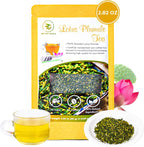 Dried Lotus Plumule, 2.82 Oz, Re-steep Herbal Tea, Refreshing & Fragrant, Mind Calm & Relax, No Additives, No Caffeine, Vietnamese Roasted Lotus Seed Core, Vacuum Sealed