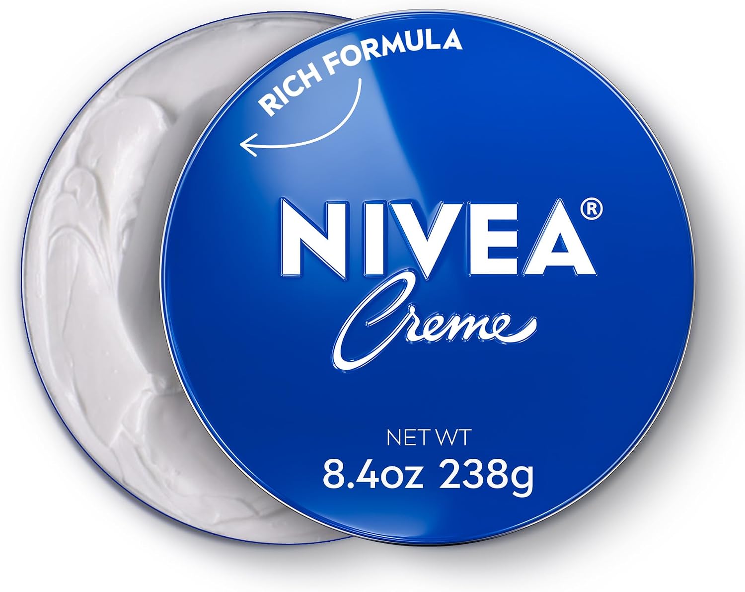 NIVEA Creme Body, Face and Hand Moisturizing Cream, German Formula, Rich Body Moisturizer with Provitamin B5, 8.4 Oz Tin