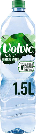 Volvic Natural Mineral Water, 1.5 Liter Bottles (Pack of 12)