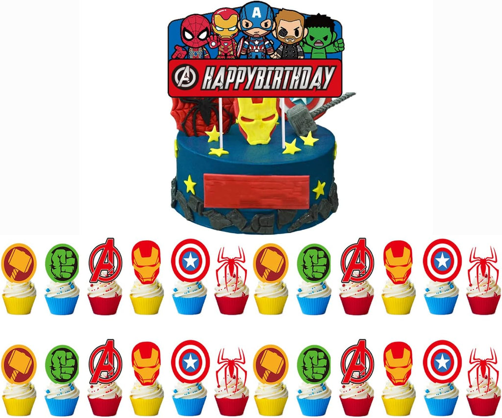 25PCS Cake Toppers Cupcake Toppers Cake Decorations Birthday Party Supplies Decorations (Style 4)