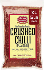 Crushed Red Pepper Flakes 5 Pound Bulk Value Pack - Chili Flakes - by Spicy World