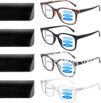 VIDEBLA Progressive Multifocus Reading Glasses for Women Blue Light Blocking Spring Hinges Fashion Pattern Print Readers