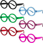 Eyekepper Huge Round Blue Light Blocking Reading Glasses Screwless Spring Hinges Metalless 6 Pack Readers for Women
