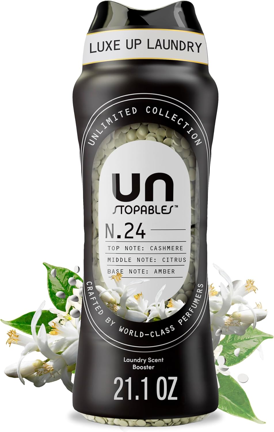 Downy Unstopables Unlimited Collection In-Wash Laundry Scent Booster Beads, No. 24, Fine Fragrance, Long-Lasting Fresh Scent Beads, 21.1 oz