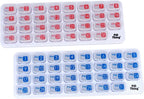 AM/PM Monthly Pill Organizer Tray with 31 Morning and Evening Daily Removable Pill Box Pods (Clear - AM/PM)