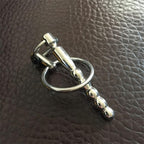 BDSM Metal Stainless Steel Urethral Dilator with Penis Ring Pull Beads Urethral Sounds Penis Plug Sex Toys