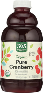 365 by Whole Foods Market, Organic Pure Cranberry Juice, 32 Fl Oz