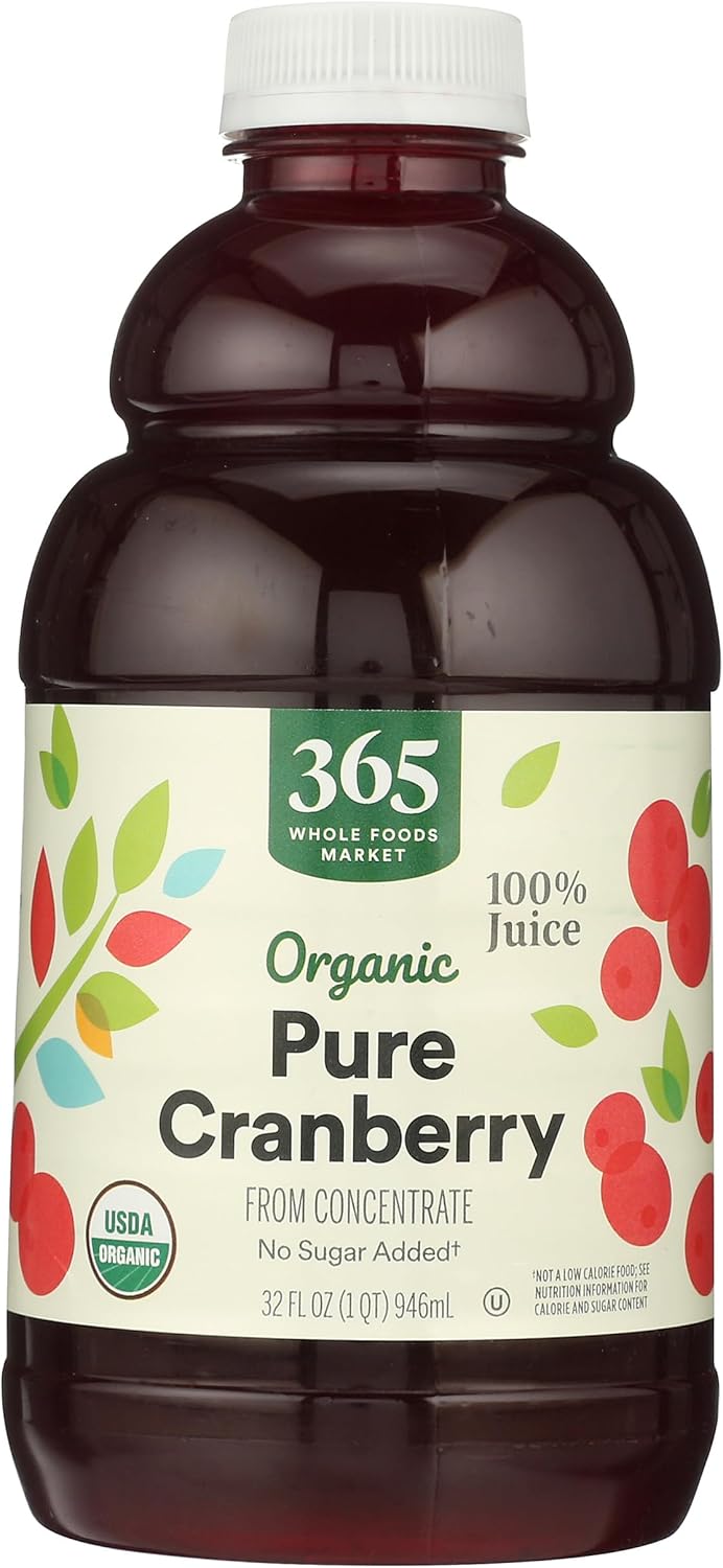 365 by Whole Foods Market, Organic Pure Cranberry Juice, 32 Fl Oz