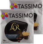 Tassimo Fortissimo L'Or Espresso Coffee, Medium Roast, 32 Count Discs