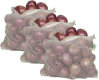 Reusable Onion Storage Bags - Organic Cotton Mesh Onion Bags with Drawstring - Washable Onion Holder Storage - Net Onion Keeper Sacks - Perfect Potato Storage Bags - Root Vegetable Sacks (3 X-Large)