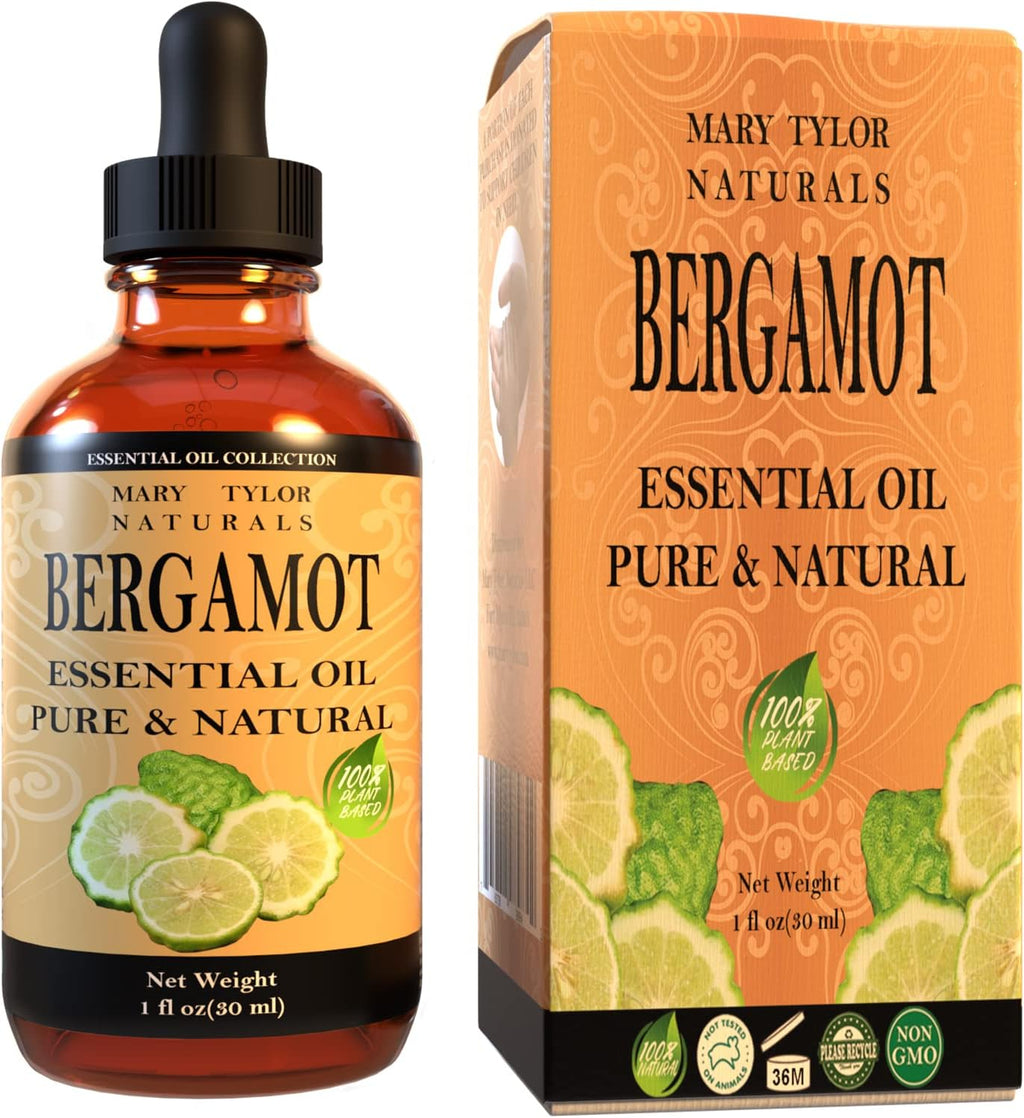 Bergamot Essential Oil (1 oz), Premium Therapeutic Grade, 100% Pure and Natural, Perfect for Aromatherapy, Diffuser, DIY by Mary Tylor Naturals