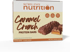 FITWISE - High Protein Layer Bars, 15g Protein, Low Calorie, Low Fat, Low Cholesterol, Aspartame Free, Vegetarian Breakfast Snack Bar, 7 Servings Per Box (Caramel Crunch)