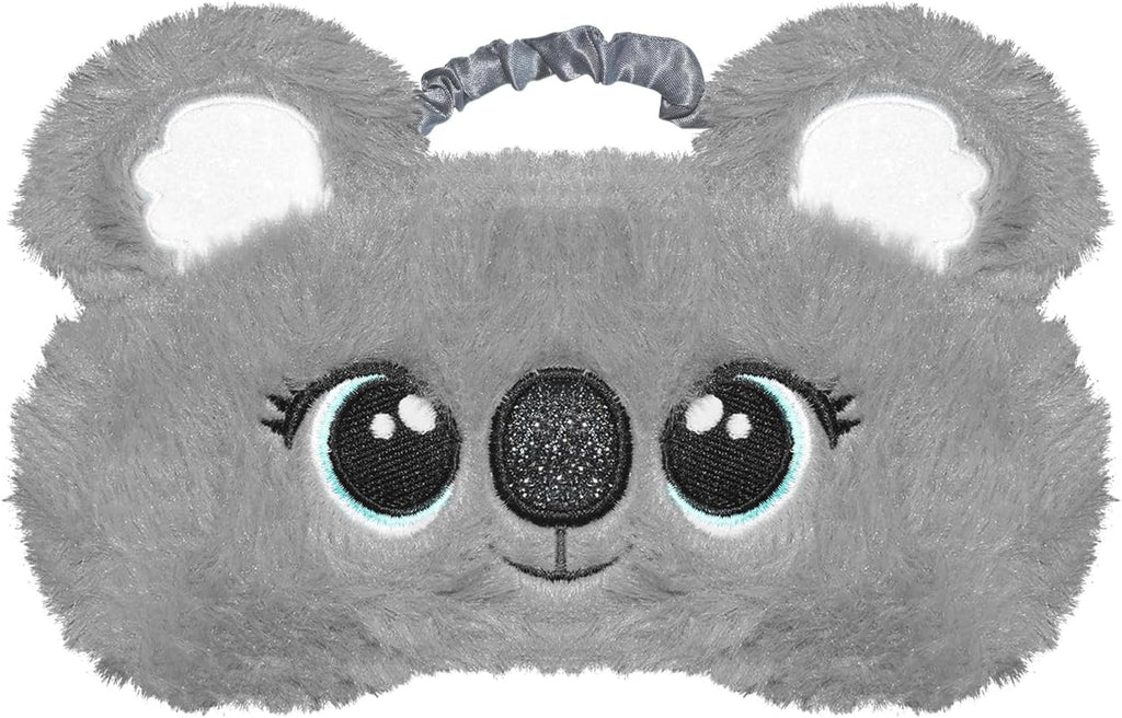 Cartoon Sleep Mask, Kids Cute Plush Eye Mask, Koala Animal Soft Fluffy Plush Eye Cover for Sleeping, for Night,Travel,Nap (Gray Koala)