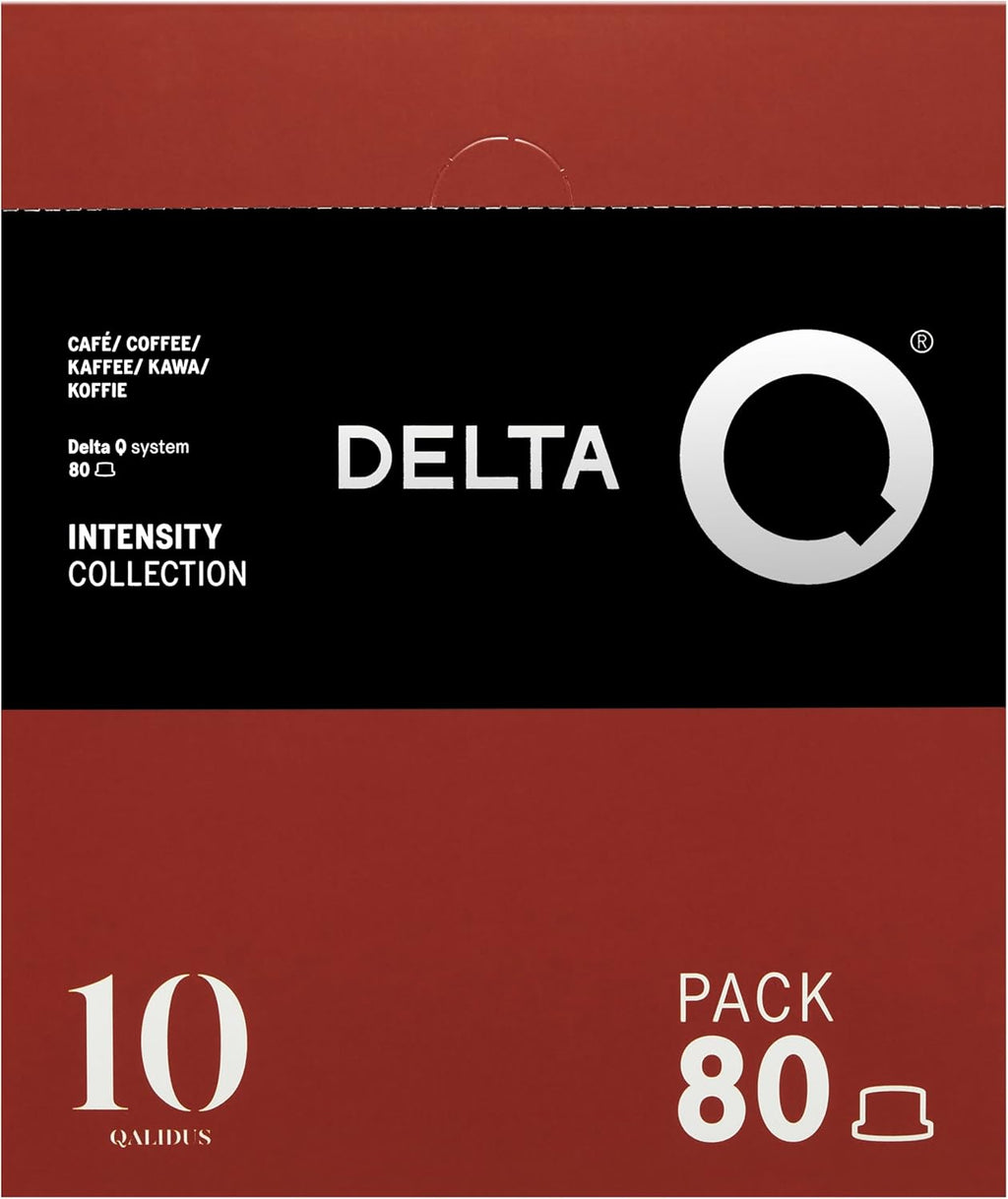 Delta Q Qalidus Espresso Pods for Delta Q machines - Intensity 10, Notes of Caramel, XXL Pack - 80 Coffee Capsules