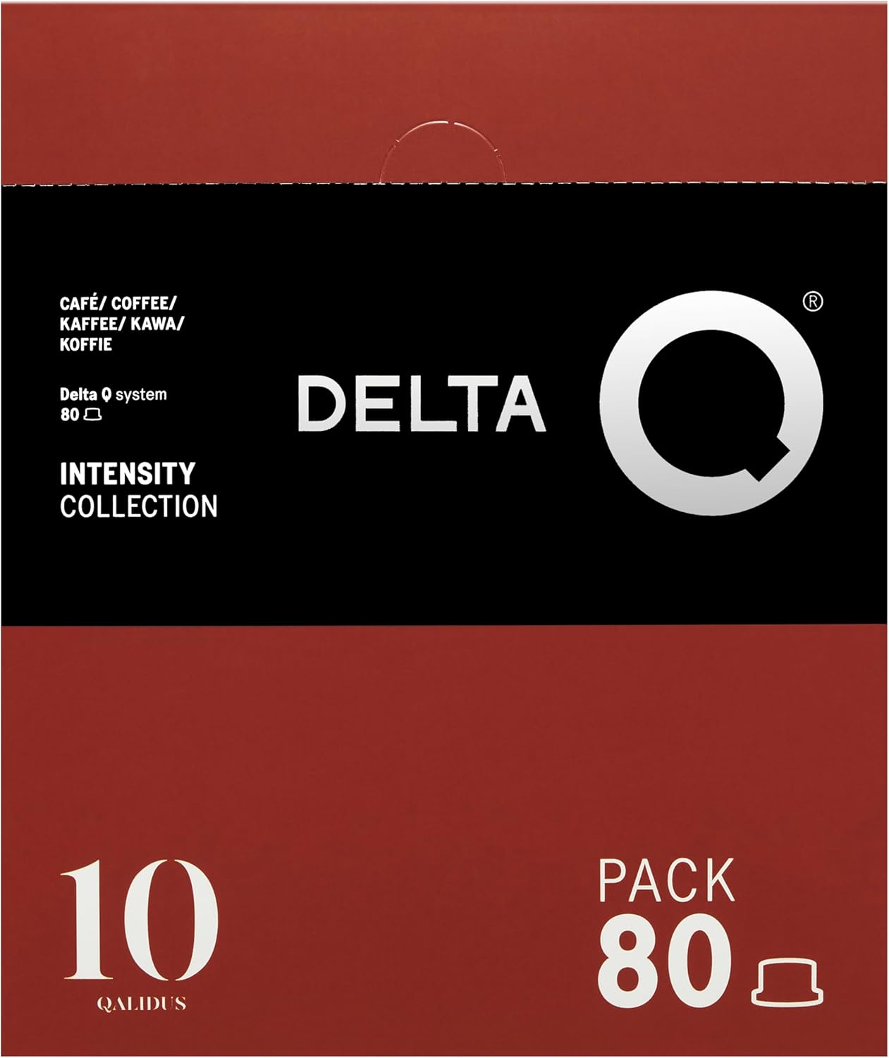 Delta Q Qalidus Espresso Pods for Delta Q machines - Intensity 10, Notes of Caramel, XXL Pack - 80 Coffee Capsules