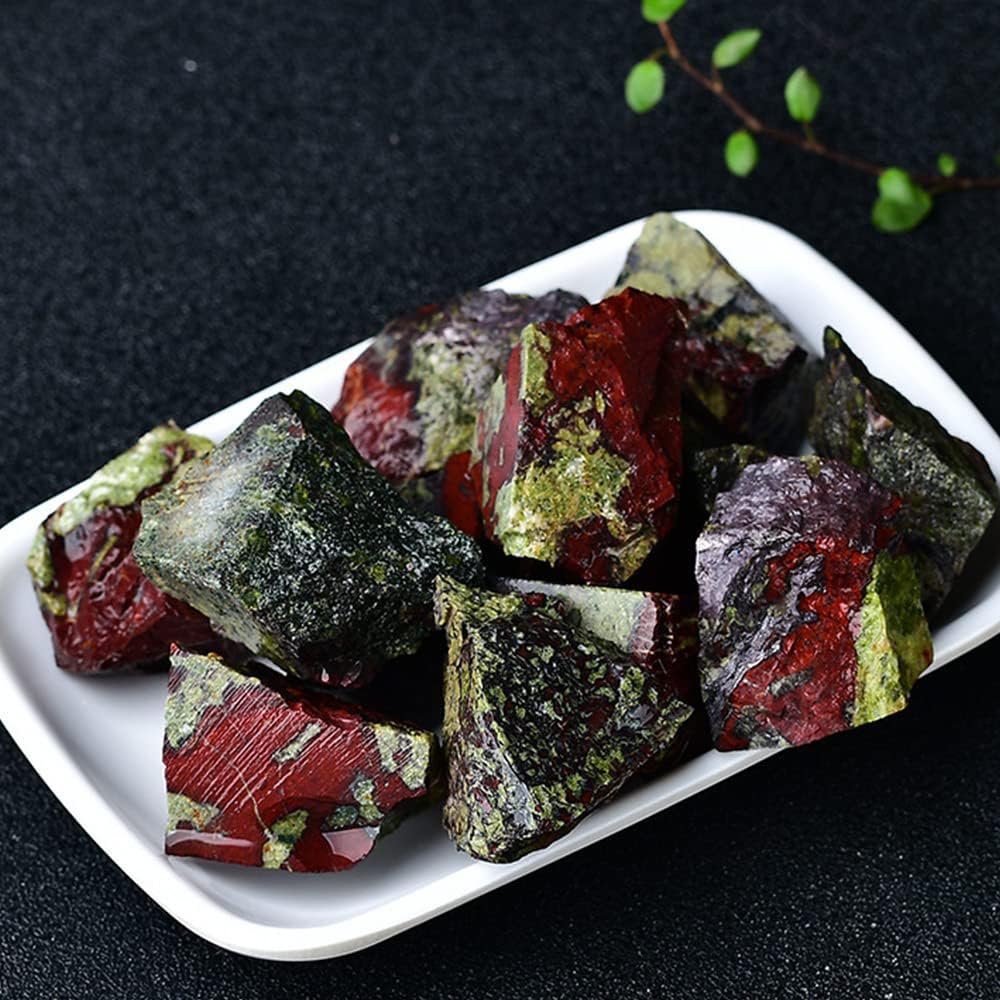 Natural Dragon Bloodstone Raw Rough Mineral Specimens Stone Home Decoration,50g