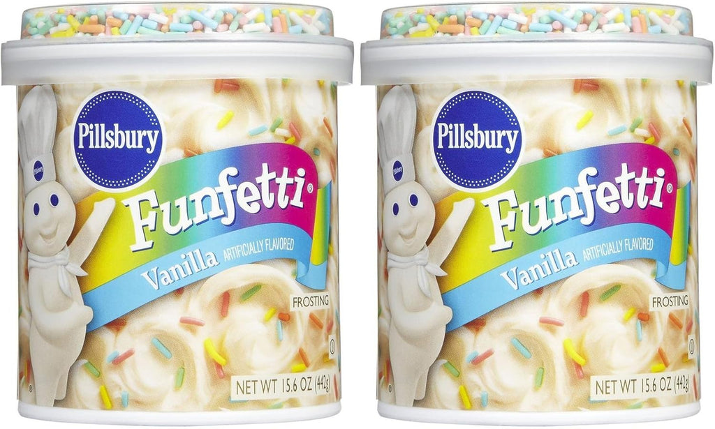 Pillsbury Vanilla Funfetti Frosting, 15.2 oz, 6 pk