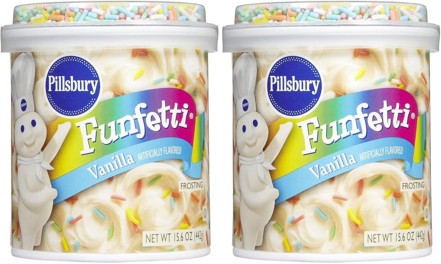 Pillsbury Vanilla Funfetti Frosting, 15.2 oz, 6 pk