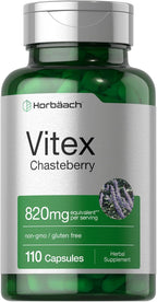 Horbäach Vitex Berry | 110 Capsules | Chasteberry Supplement for Women | Agnus-Castus Fruit | Non-GMO, Gluten Free