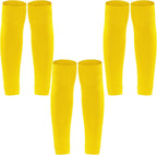 3 Pairs Leg Sleeve Shin Pre Cut Socks for Kids Youth Men Women Soccer Running Cycling