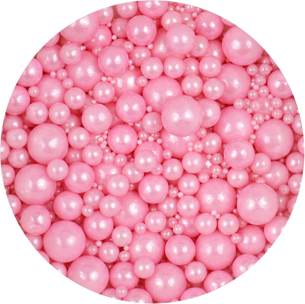 Pink Pearl Sugar Sprinkles 4.58 oz, Pink Sprinkles For Cake Decorating, Pink Sprinkles Edible, Pink Sprinkles For Cupcakes