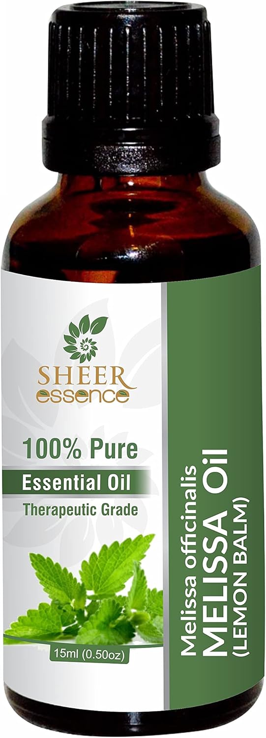 Melissa (Lemon Balm) Oil (Melissa Officinalis) Essential Oil 100% Pure Natural Undiluted Uncut Therapeutic Grade Oil 0.16 Fl.OZ