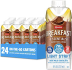 Carnation Breakfast Essentials Light Start Ready-to-Drink Rich Milk Chocolate, 8 Fl Oz Carton (Pack of 24) (Packaging May Vary)