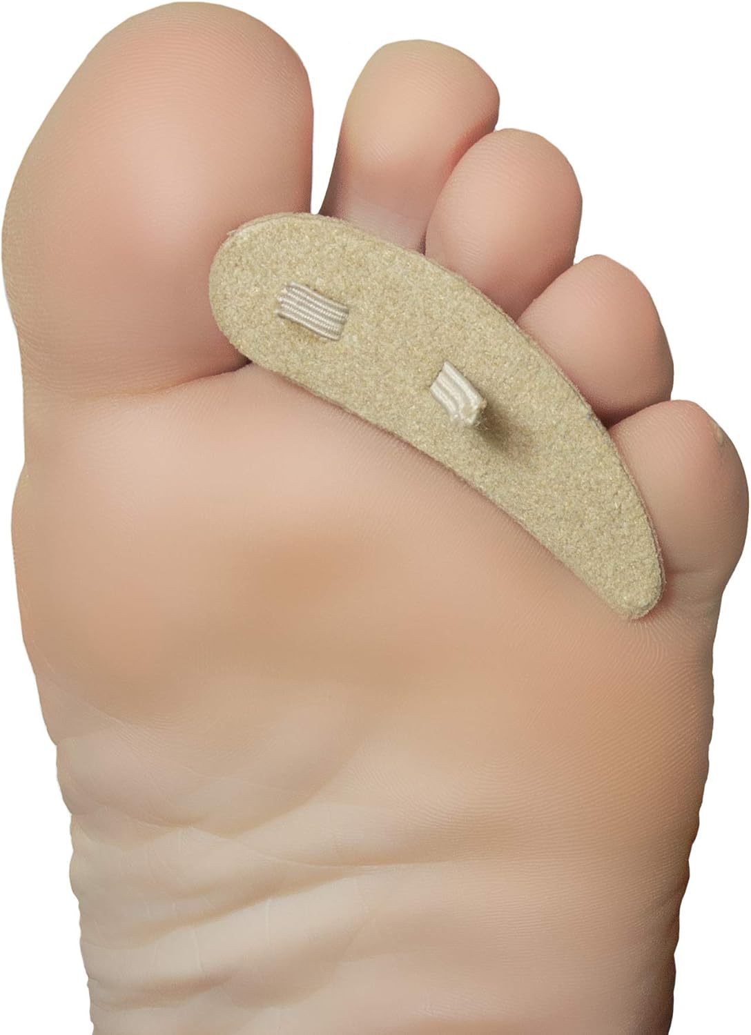 Steins Hammer Toe Crest Cushion and Buttress Pad Reduces Pressure from Calluses and Hammer Toes, Large Left, Beige, 3 Count (Pack of 1)