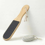 2-Piece Foot File and Pumice Stone Set, Wooden Callus Remover for Feet, Pedicure Tools for Removing Dead Skin & Hard Heels
