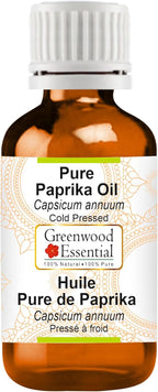 Greenwood Essential Pure Paprika Oil (Capsicum annuum) Cold Pressed 100ml (3.38 oz)