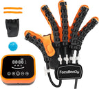 Rehabilitation Robot Gloves Equipment for Stroke Recovery, Hand Strength Exercise, and Adaptive Training Hemiplegic with USB Chargeable Orange (M Size,Right Hand)