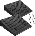 KROAK Heavy-Duty Rubber Curb Ramps 2-Pack, 6" Height & Extra-Wide 18.8" Width, Supports 11800LBS, Non-Slip Driveway Ramps for Wheelchairs, Cars, Scooters, Lawn Mowers & Motorcycles