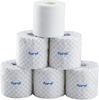 Karat 2-Ply Toilet Paper, 48 Rolls, 500 Sheets, Embossed for Softness, Individually Wrapped for Hygiene, Virgin Wood Fiber (JS-TTW500)