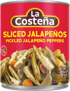 La Costeña Sliced Jalapeno Peppers - Pickled Jalapenos - Jalapeno Pepper - Hot Peppers for Mexican Food, Guacamole, Spicy Nacho & Taco Toppings, Enchiladas & Salsa - 28oz, 1 Pack Canned Jalapenos
