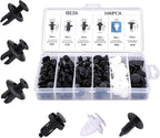 100PCS Car Bumper Retainer Clips, Automotive Body Trim Fixed Clip, Auto Door Panel Push Pin, Universal Vehicle Plastic Rivets Kit with Storage Box (100PCS)